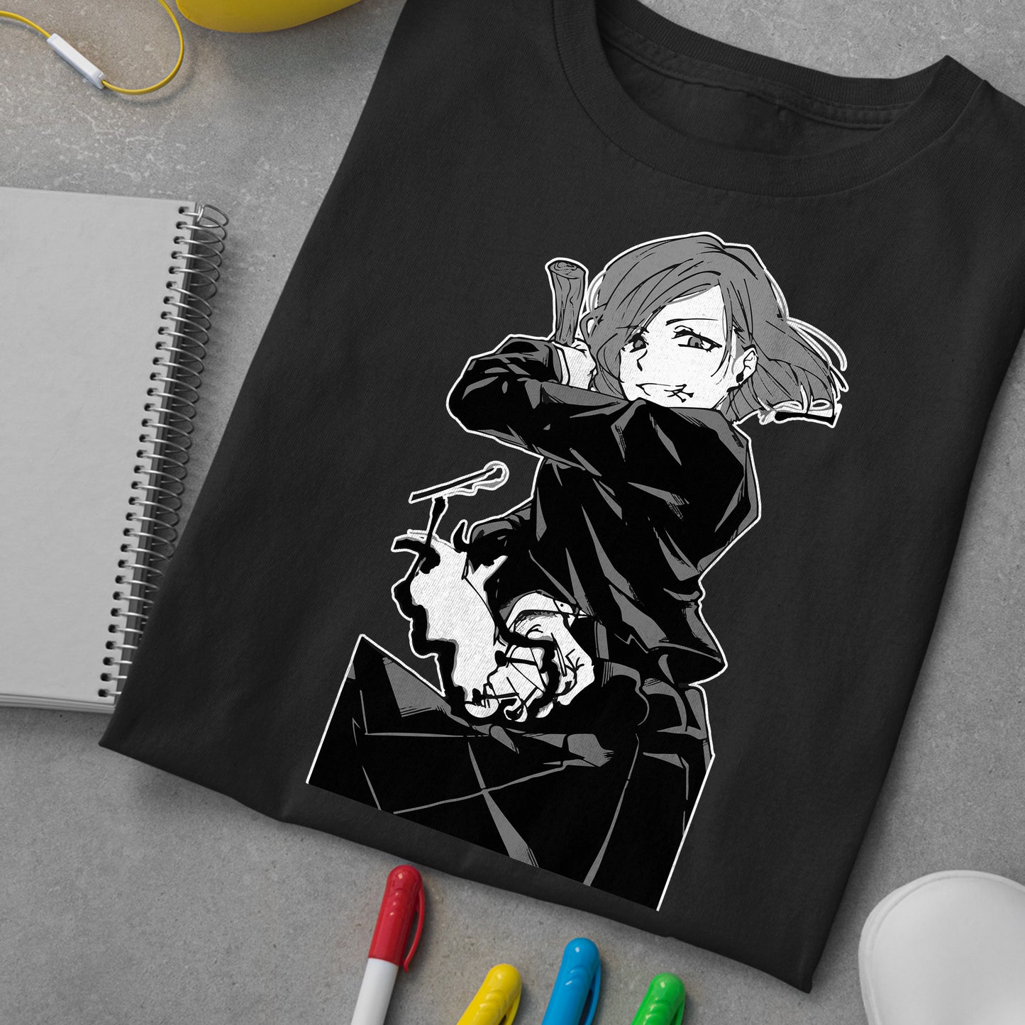 Nobara B&W JJK Shirt, Nobara Shirt, Anime Shirt, Anime Graphic Tee, Unisex Shirt