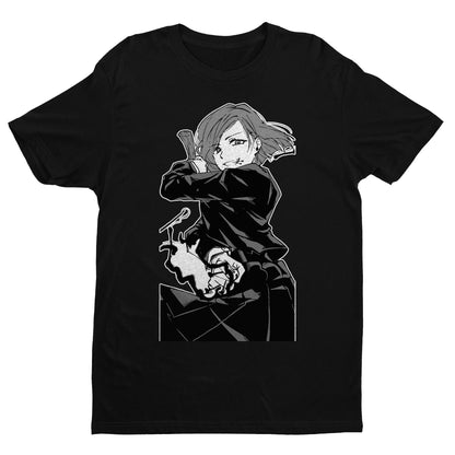 Nobara B&W JJK Shirt, Nobara Shirt, Anime Shirt, Anime Graphic Tee, Unisex Shirt