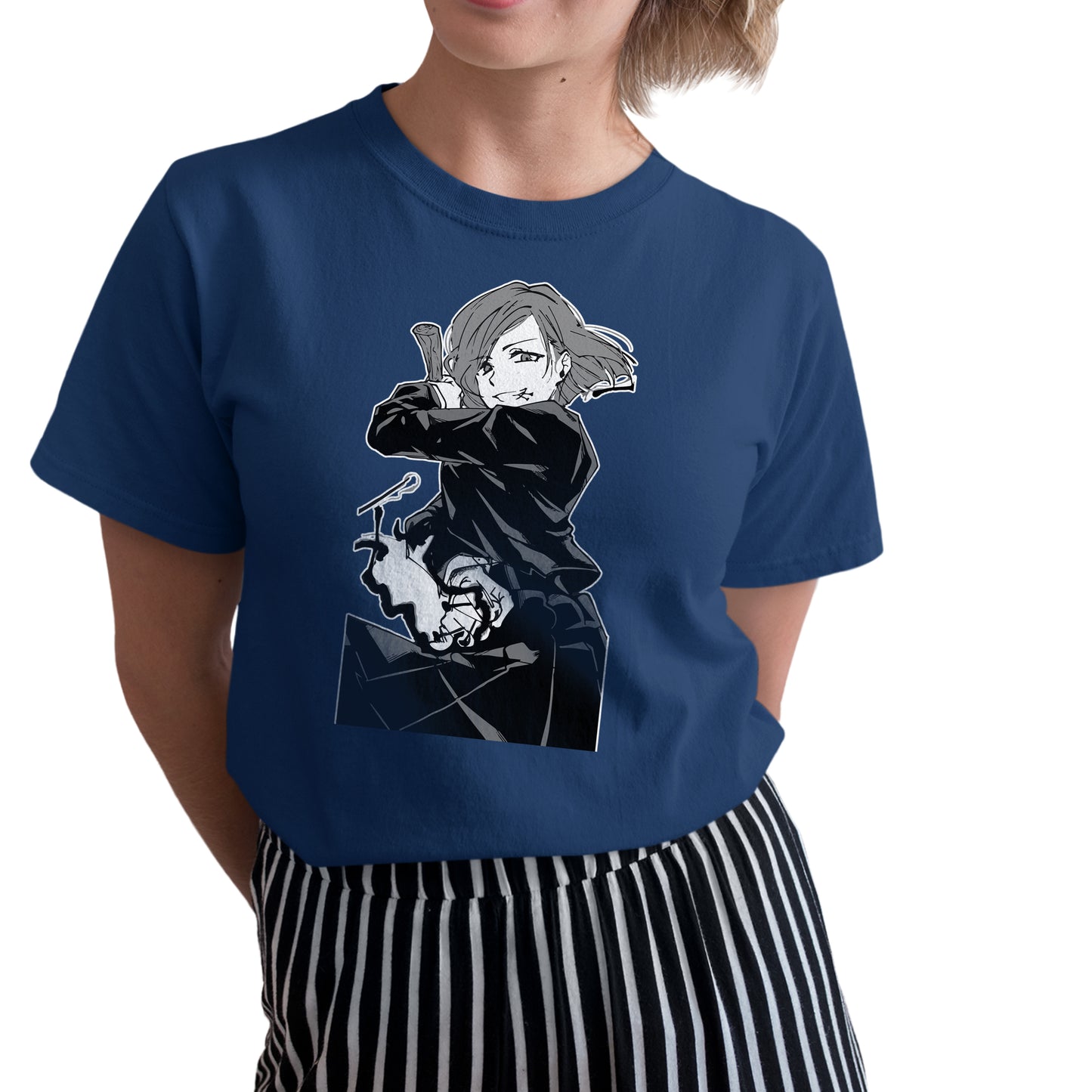 Nobara B&W JJK Shirt, Nobara Shirt, Anime Shirt, Anime Graphic Tee, Unisex Shirt