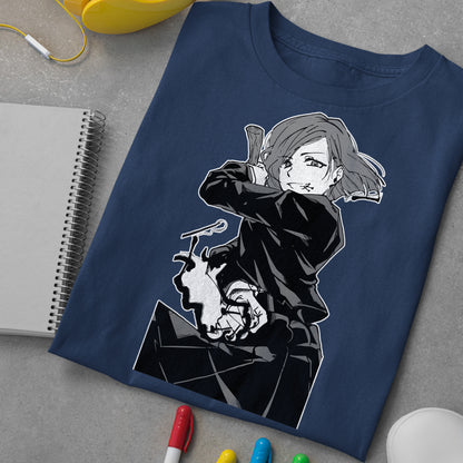 Nobara B&W JJK Shirt, Nobara Shirt, Anime Shirt, Anime Graphic Tee, Unisex Shirt