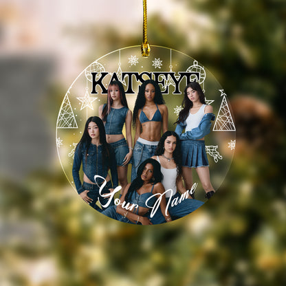 Personalized Katseye Ornament, Kpop Gift, Katseye Beautiful Chaos