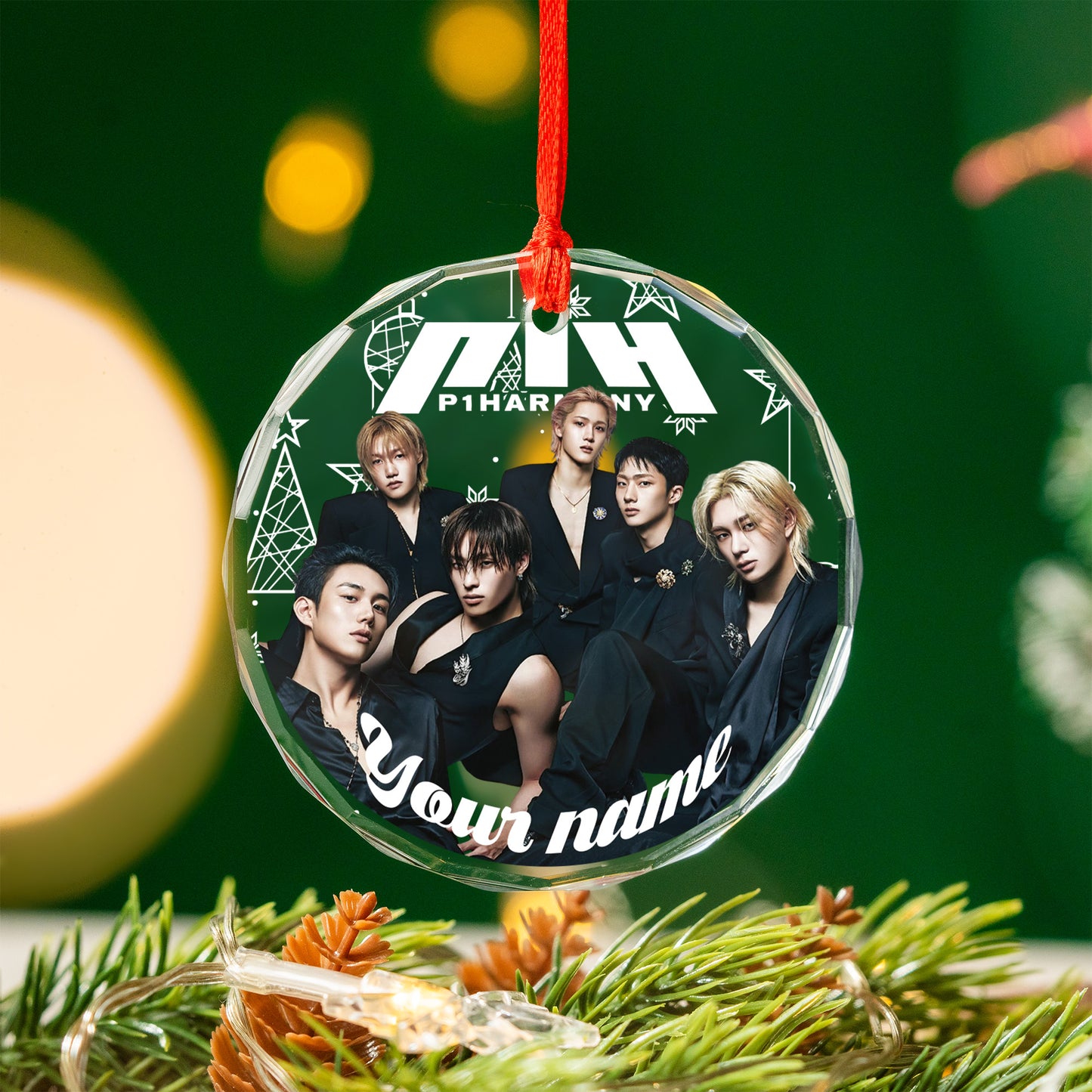 Personalized P1harmony Ornament, Custom KPOP Ornament For Fans