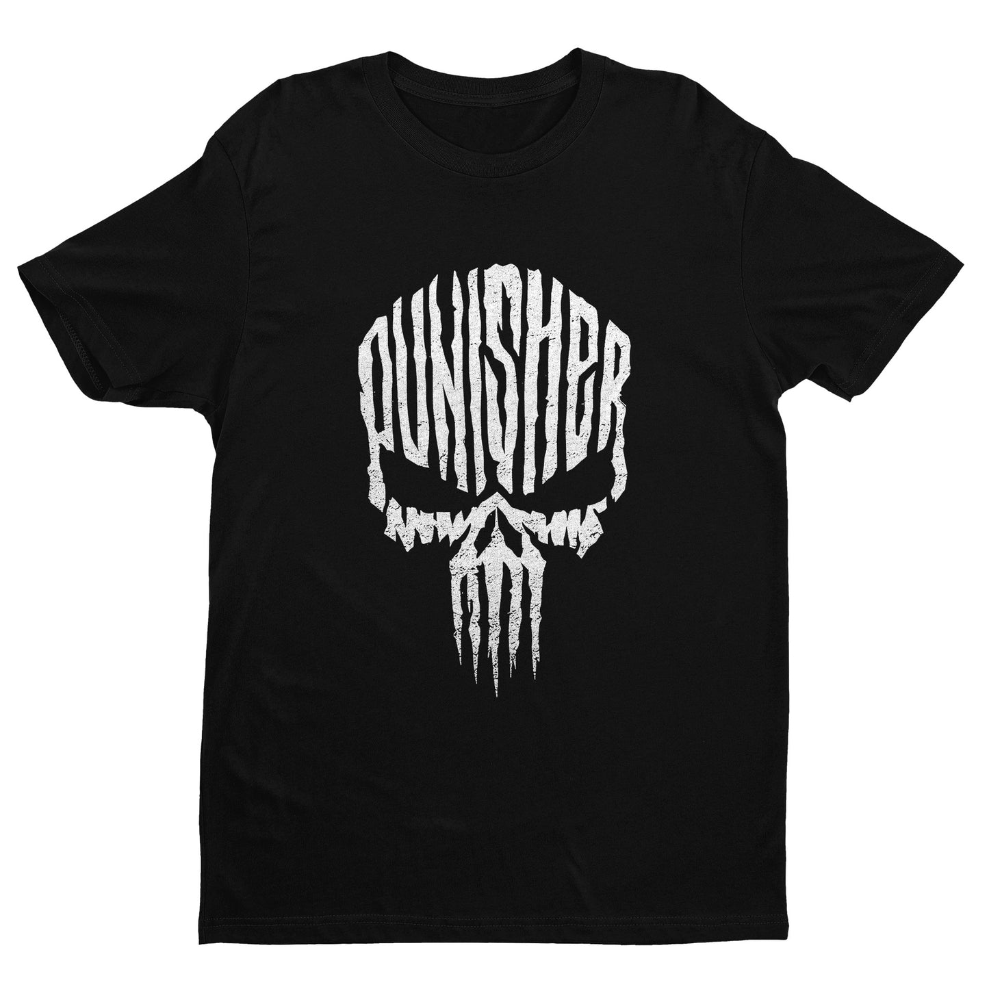 Punishment Skull Grunge White Unisex T-shirt, Gamer Shirt, Gaming Gift