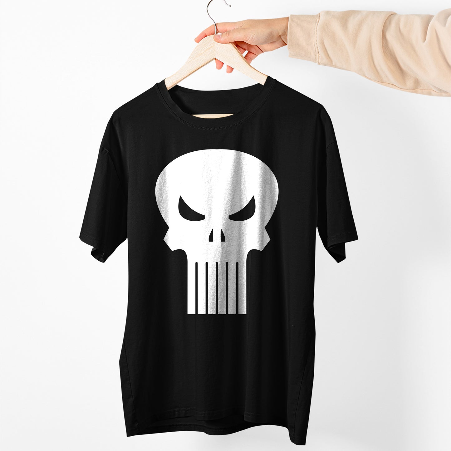 Punishment Skull White Classic Retro Vintage Premium Unisex T-shirt