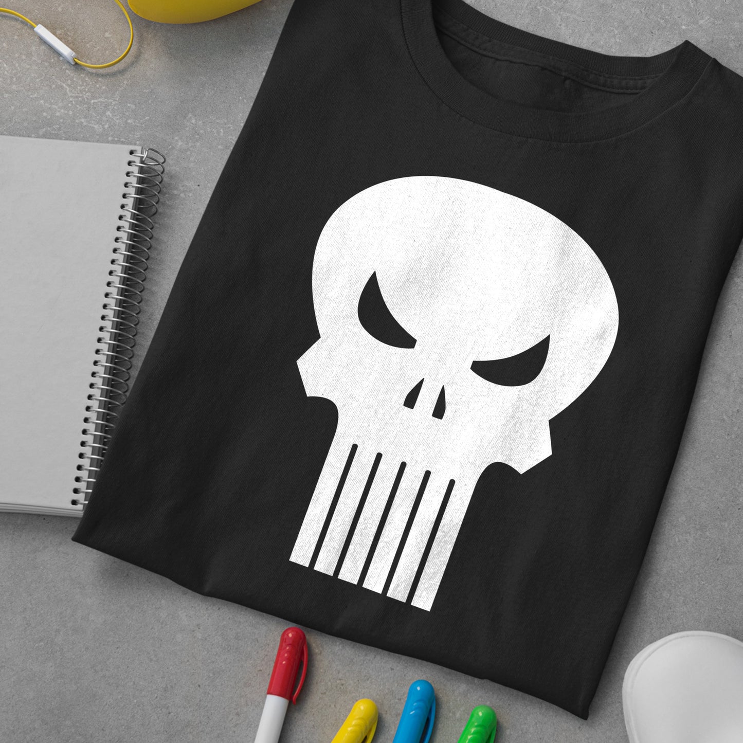 Punishment Skull White Classic Retro Vintage Premium Unisex T-shirt