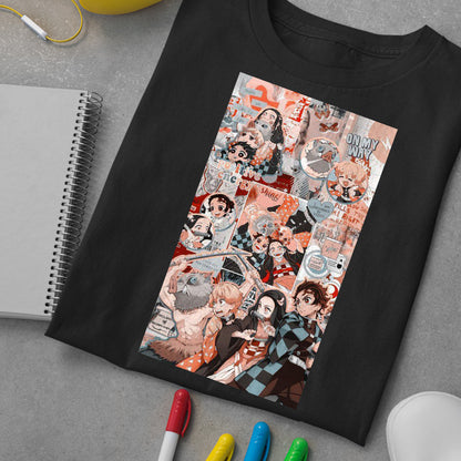 Quartet Collage Art | Demon Slayer: Kimetsu no Yaiba Premium Unisex T-Shirt