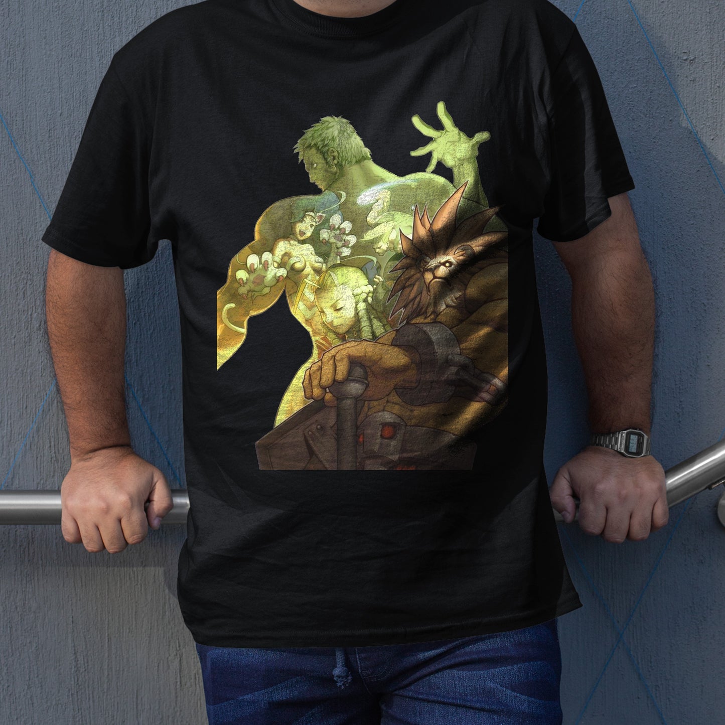 Rare Capcom Fighting Jam V2 | Street Fighter Collage Art Premium Unisex T-shirt