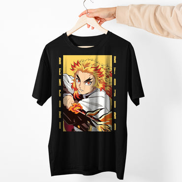 Rengoku Kyoujurou Your Heart Ablaze Shirt Exclusive Art | Demon Slayer: Kimetsu no Yaiba Premium Unisex T-Shirt