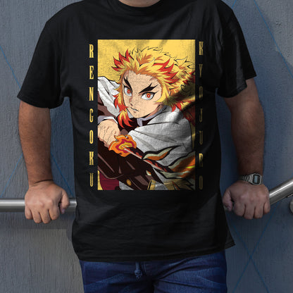 Rengoku Kyoujurou Your Heart Ablaze Shirt Exclusive Art | Demon Slayer: Kimetsu no Yaiba Premium Unisex T-Shirt