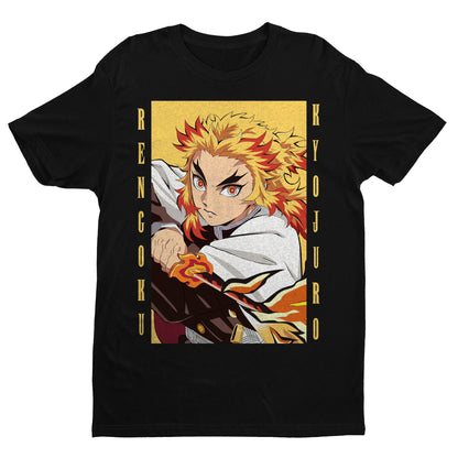 Rengoku Kyoujurou Your Heart Ablaze Shirt Exclusive Art | Demon Slayer: Kimetsu no Yaiba Premium Unisex T-Shirt