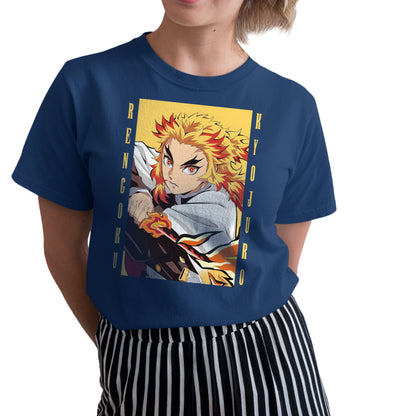 Rengoku Kyoujurou Your Heart Ablaze Shirt Exclusive Art | Demon Slayer: Kimetsu no Yaiba Premium Unisex T-Shirt