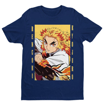 Rengoku Kyoujurou Your Heart Ablaze Shirt Exclusive Art | Demon Slayer: Kimetsu no Yaiba Premium Unisex T-Shirt