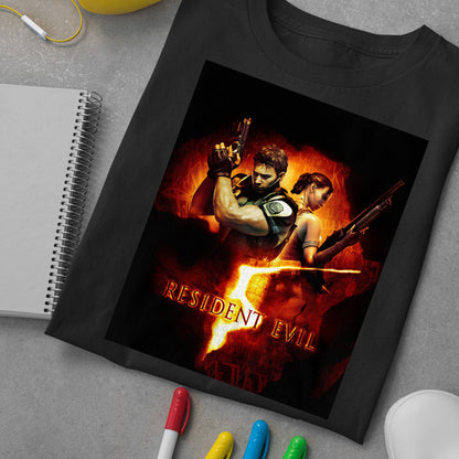 Residence Evil 5 Cover Unisex T-shirt, Gamer Shirt, Gaming Gift