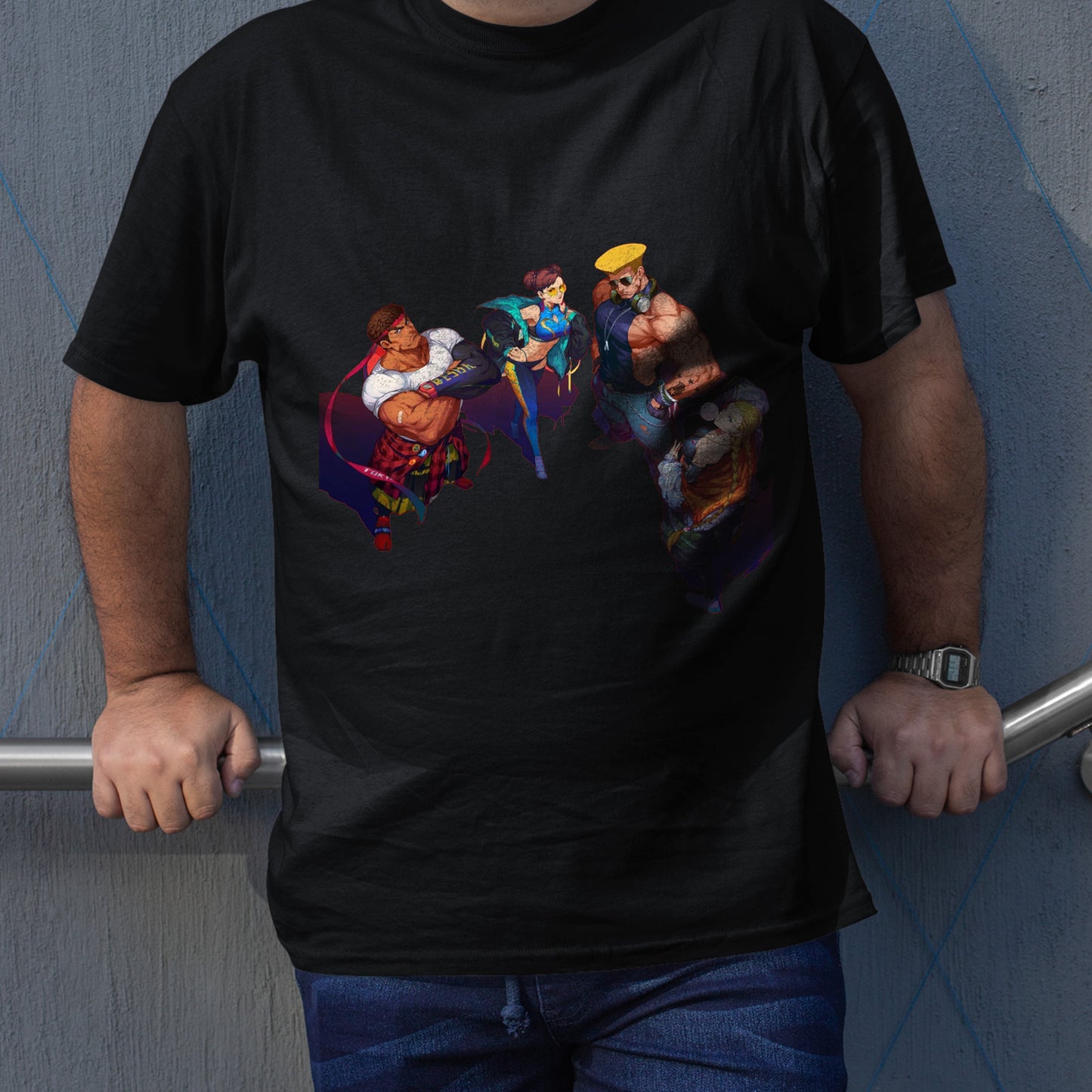 Ryu Chun Li Guile Cammy Musical Fighter Unisex T-shirt, Gamer Shirt, Gaming Gift