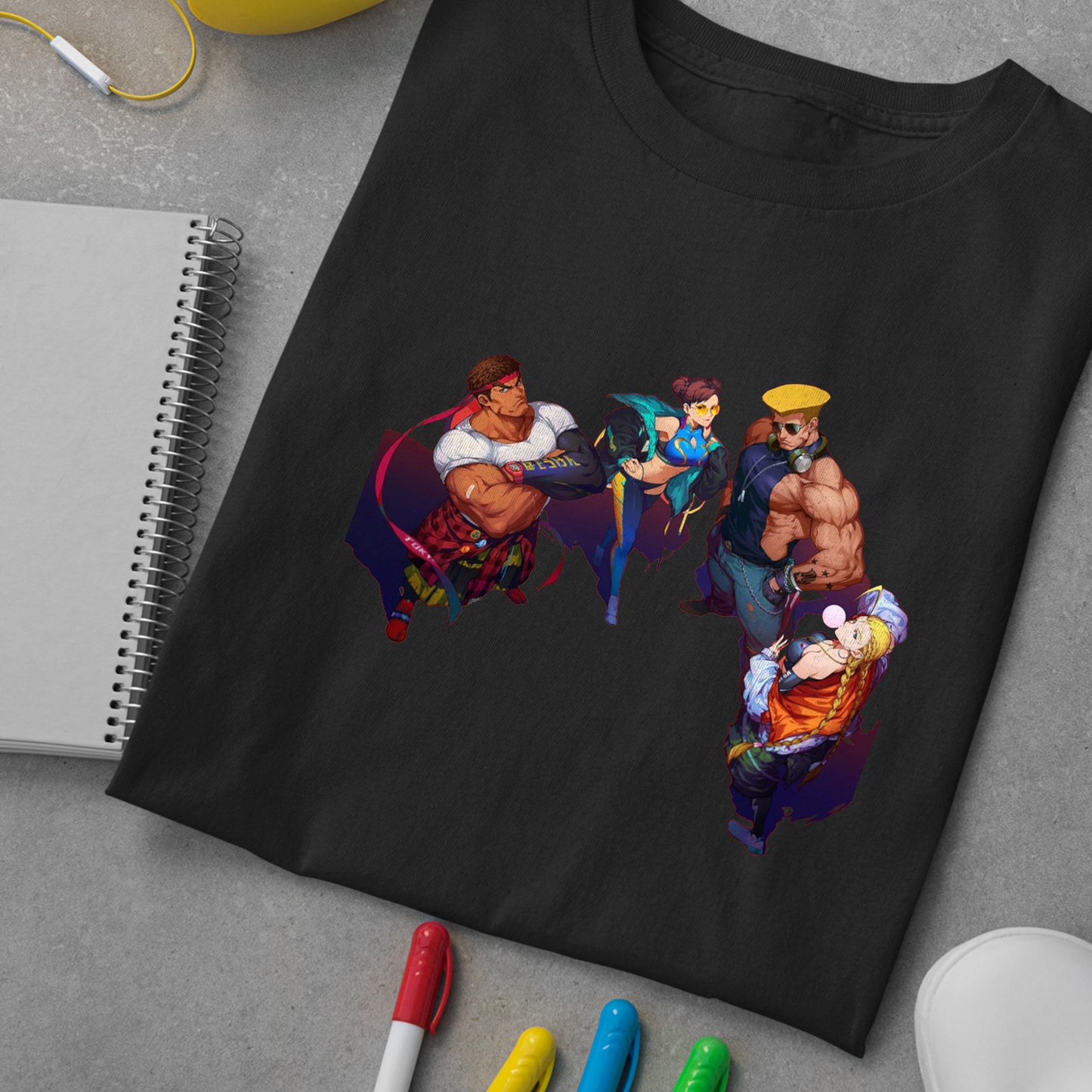 Ryu Chun Li Guile Cammy Musical Fighter Unisex T-shirt, Gamer Shirt, Gaming Gift