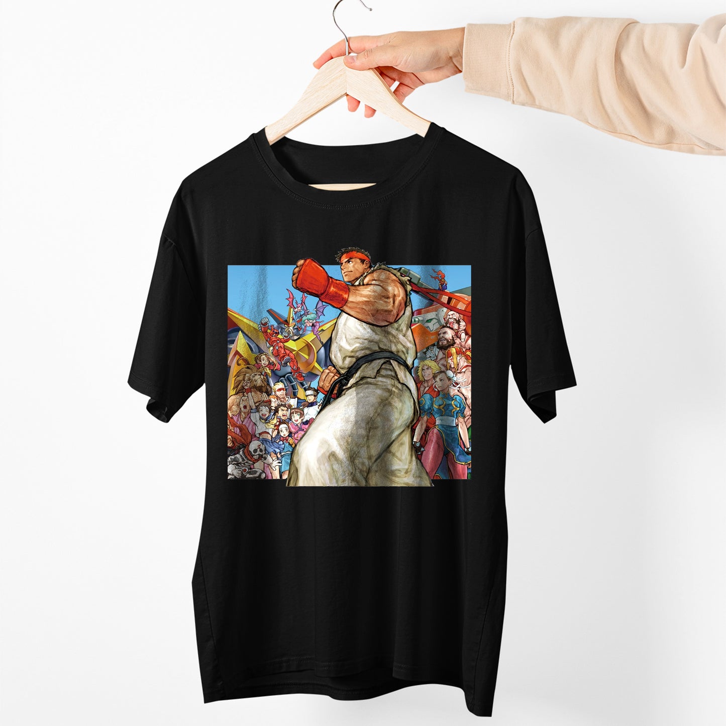 Ryu With Capcom Crew | Street Fighter Premium Unisex T-shirt