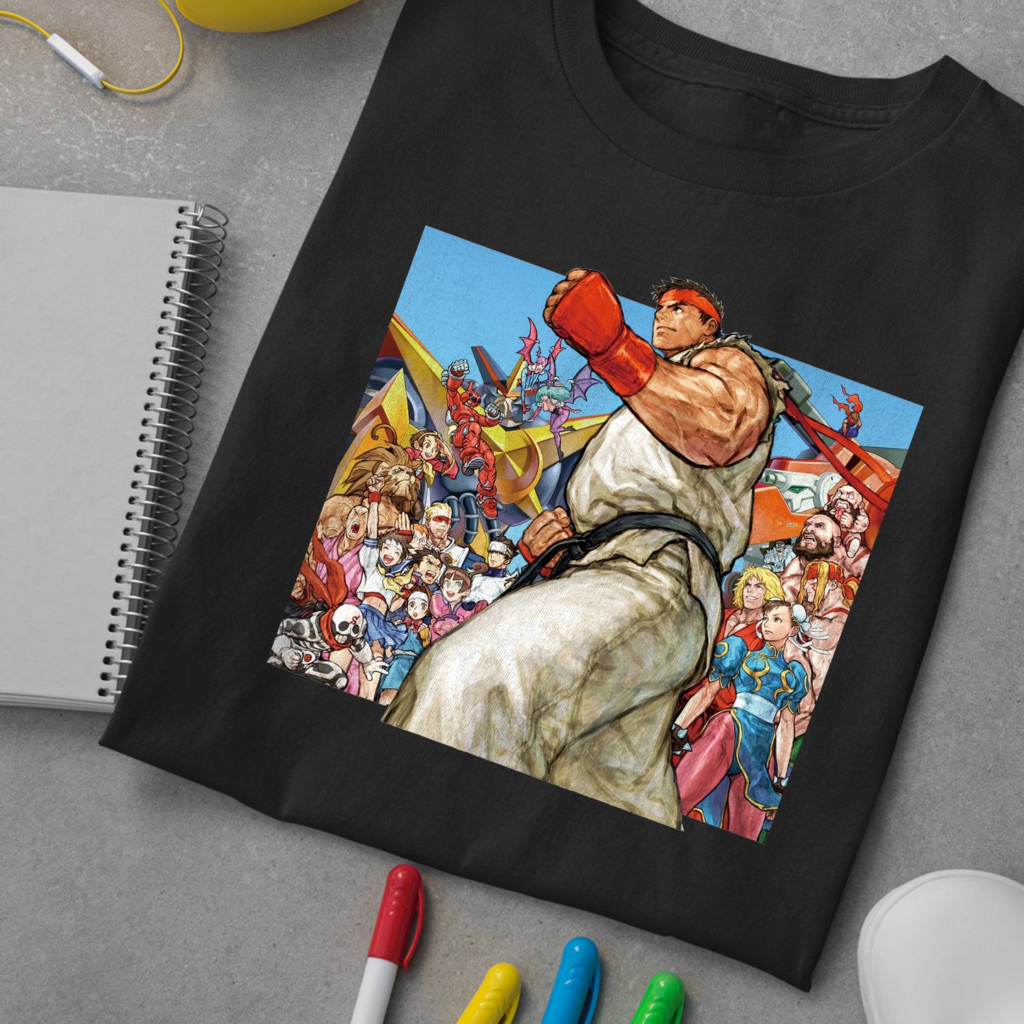 Ryu With Capcom Crew | Street Fighter Premium Unisex T-shirt