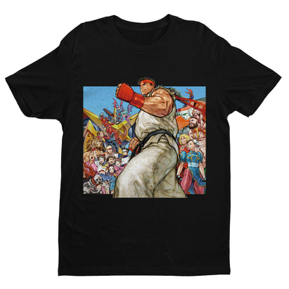 Ryu With Capcom Crew | Street Fighter Premium Unisex T-shirt