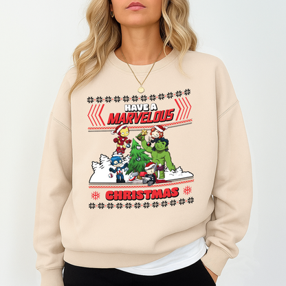Christmas Is Among Us Sweatshirt | Funny Gamer Ugly Christmas Sweater | Holiday Gift for Gamers & Crewmates | Unisex Cozy Pullover