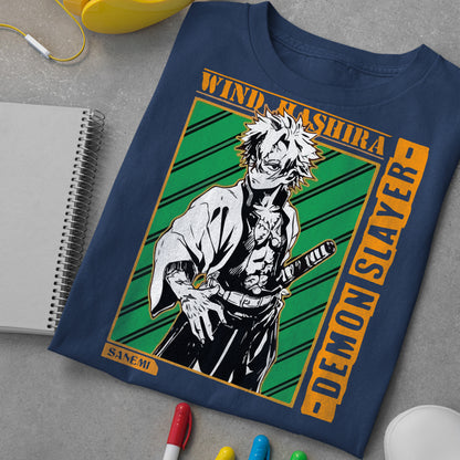 Sanemi Shinazugawa | The Wind Harisha | Demon Slayer: Kimetsu no Yaiba Premium Unisex T-Shirt
