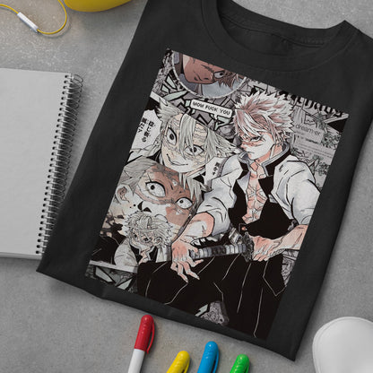 Sanemi Shinazugawa Collage Art | Demon Slayer: Kimetsu no Yaiba Premium Unisex T-Shirt