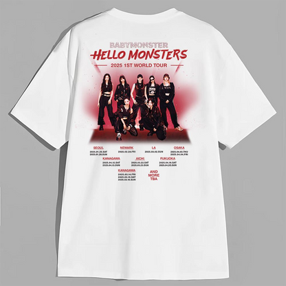 Babymonster Tour T-Shirt, Hello Monsters 1st World Tour Shirt, Babymonster Shirt