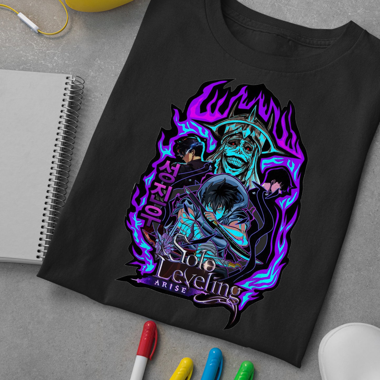 Solo Leveling Arise Shirt, Solo Leveling God Shirt, Anime Tshirt, Solo Level Shirt, Anime Gifts, Creepy Anime Shirt
