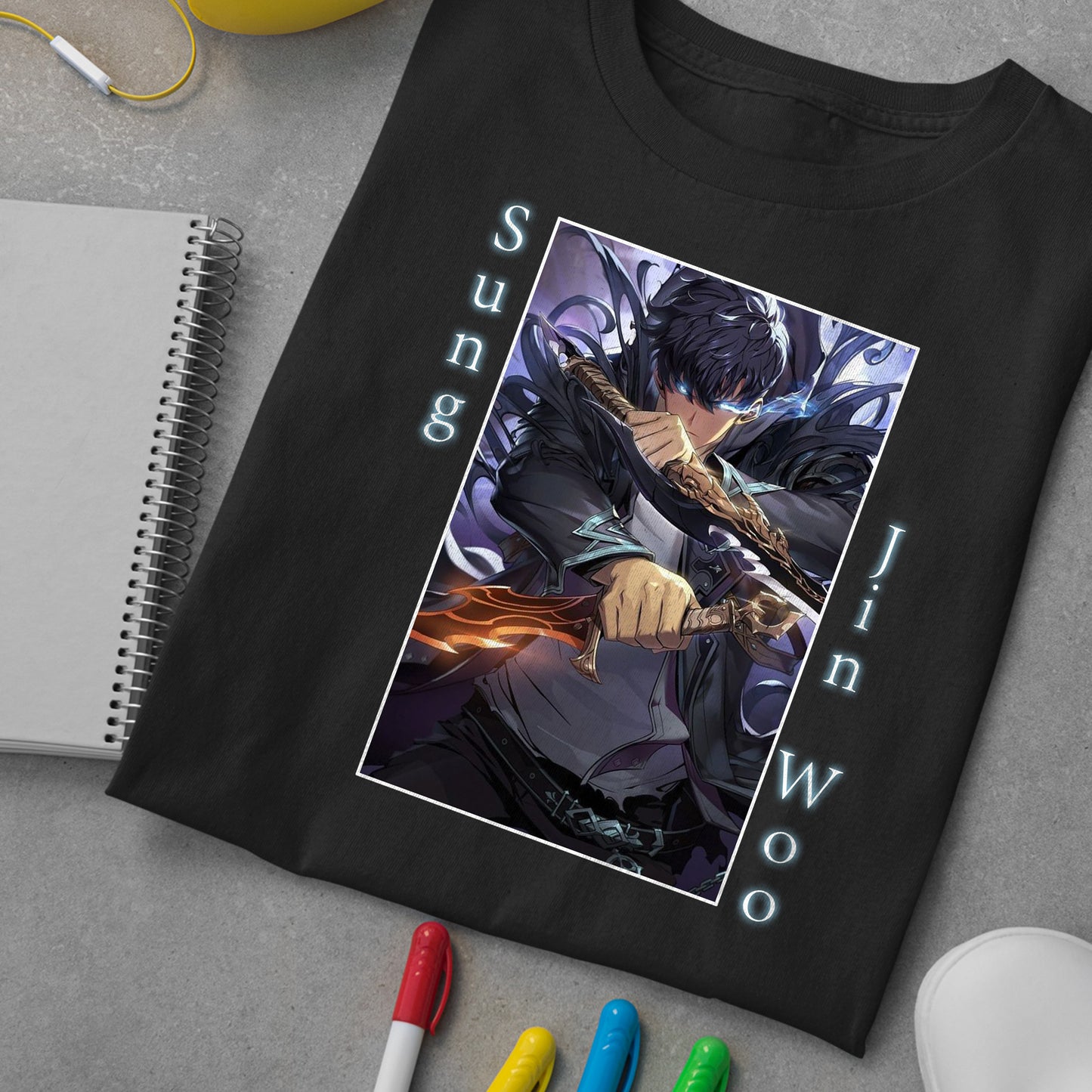 Sung JinWoo Solo Leveling Shirt, Solo Leveling Shirt, Sung Jinwoo Shirt, Necromancy Shirt, Anime Shirt