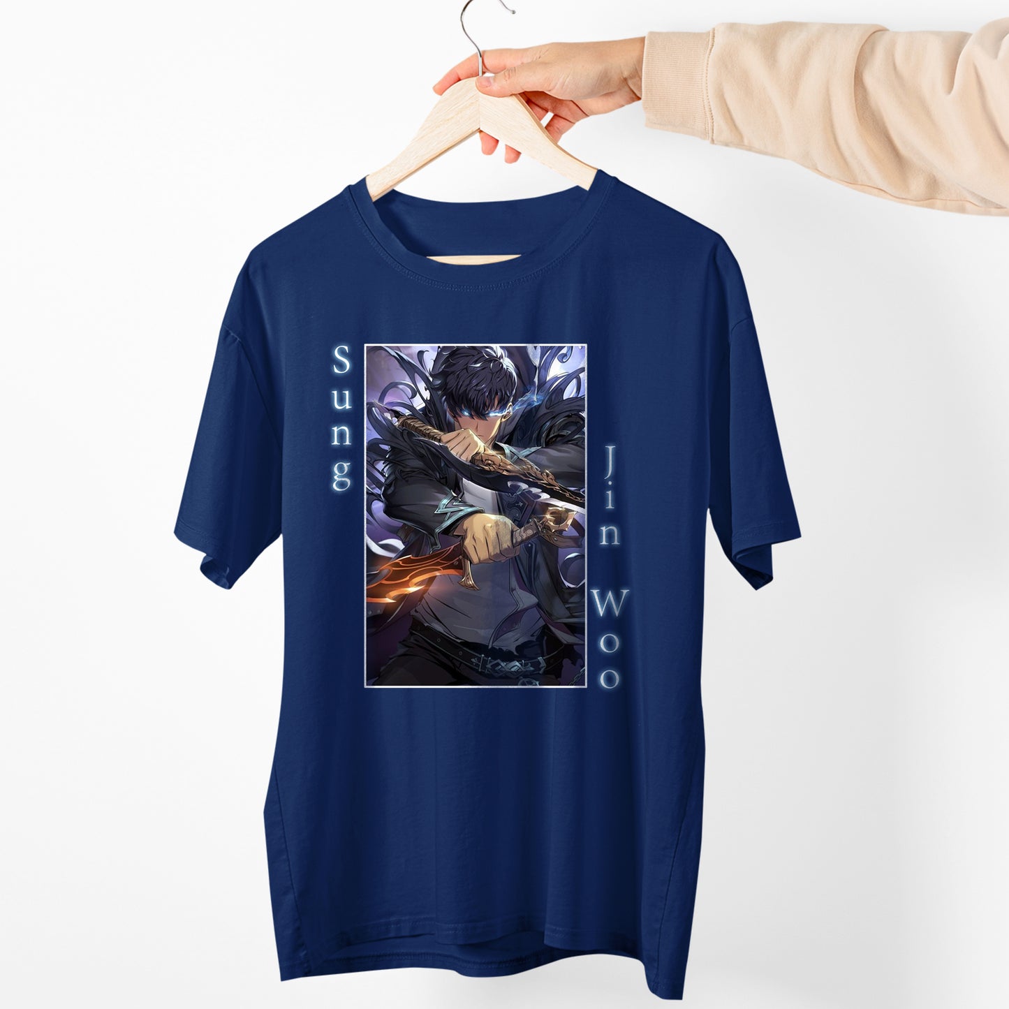 Sung JinWoo Solo Leveling Shirt, Solo Leveling Shirt, Sung Jinwoo Shirt, Necromancy Shirt, Anime Shirt