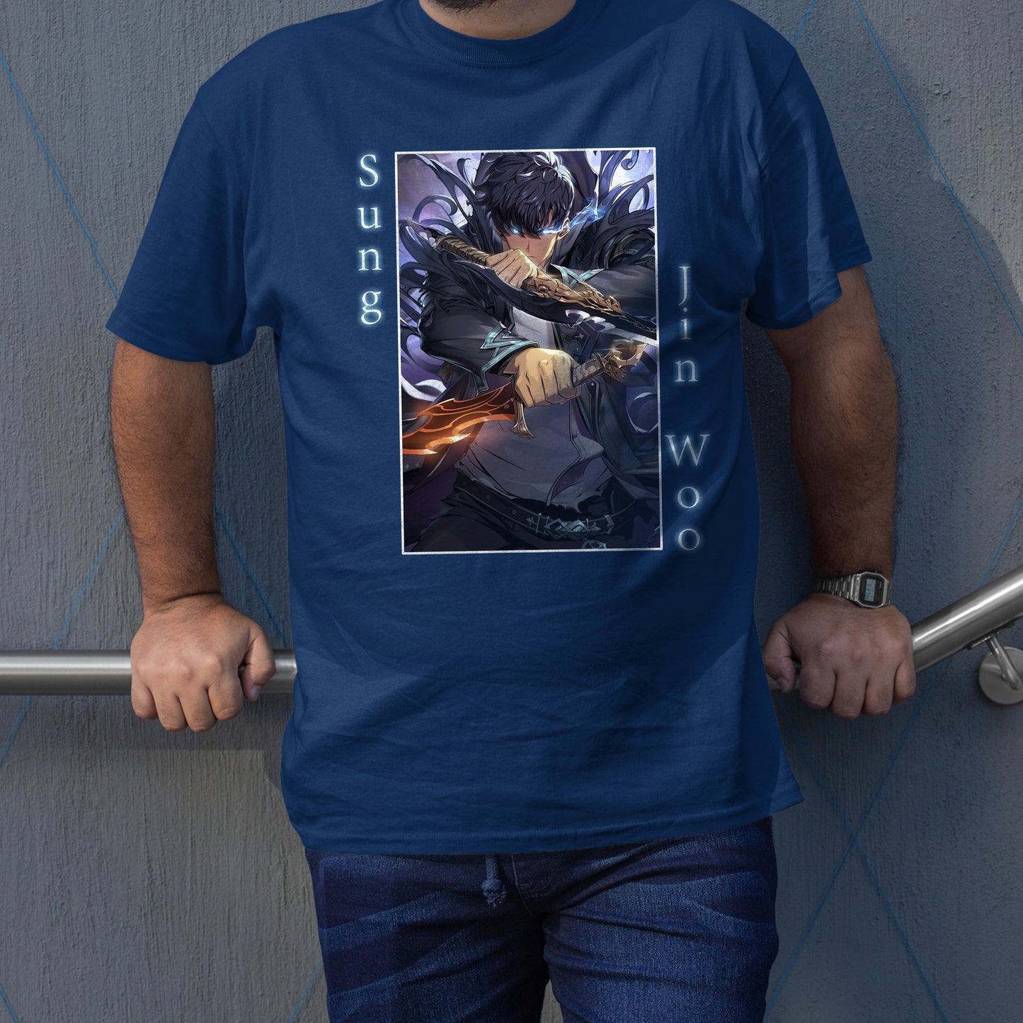 Sung JinWoo Solo Leveling Shirt, Solo Leveling Shirt, Sung Jinwoo Shirt, Necromancy Shirt, Anime Shirt