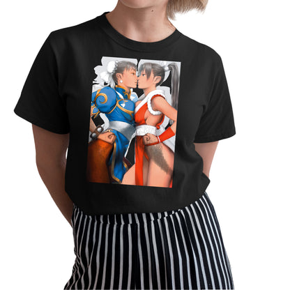 Suspect Chun Li & Mai Unisex T-shirt, Gamer Shirt, Gaming Gift