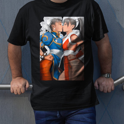 Suspect Chun Li & Mai Unisex T-shirt, Gamer Shirt, Gaming Gift