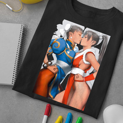 Suspect Chun Li & Mai Unisex T-shirt, Gamer Shirt, Gaming Gift