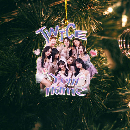 Personalized TWICE Ornament, Graphic Kpop Twice Ornament For Once