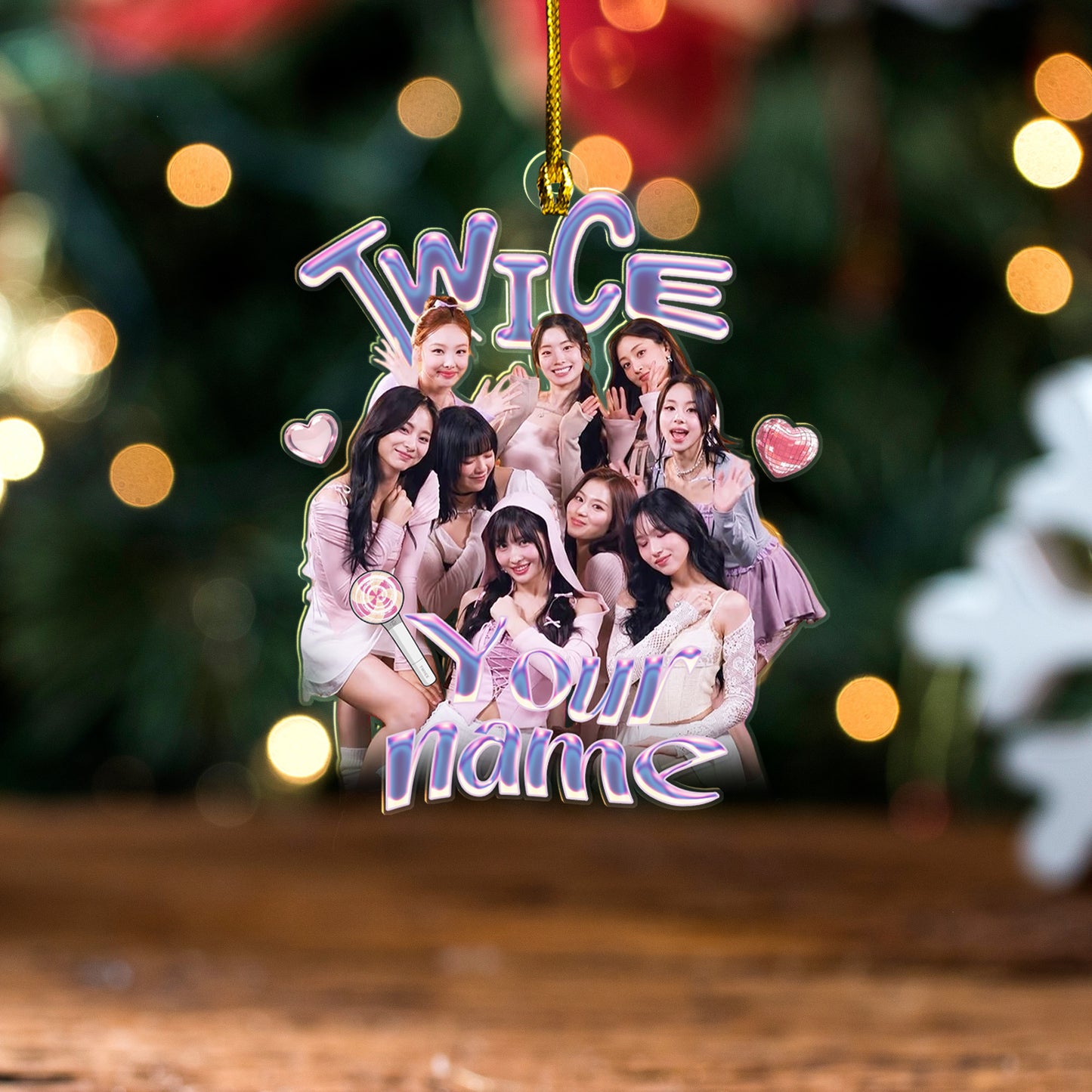 Personalized TWICE Ornament, Graphic Kpop Twice Ornament For Once