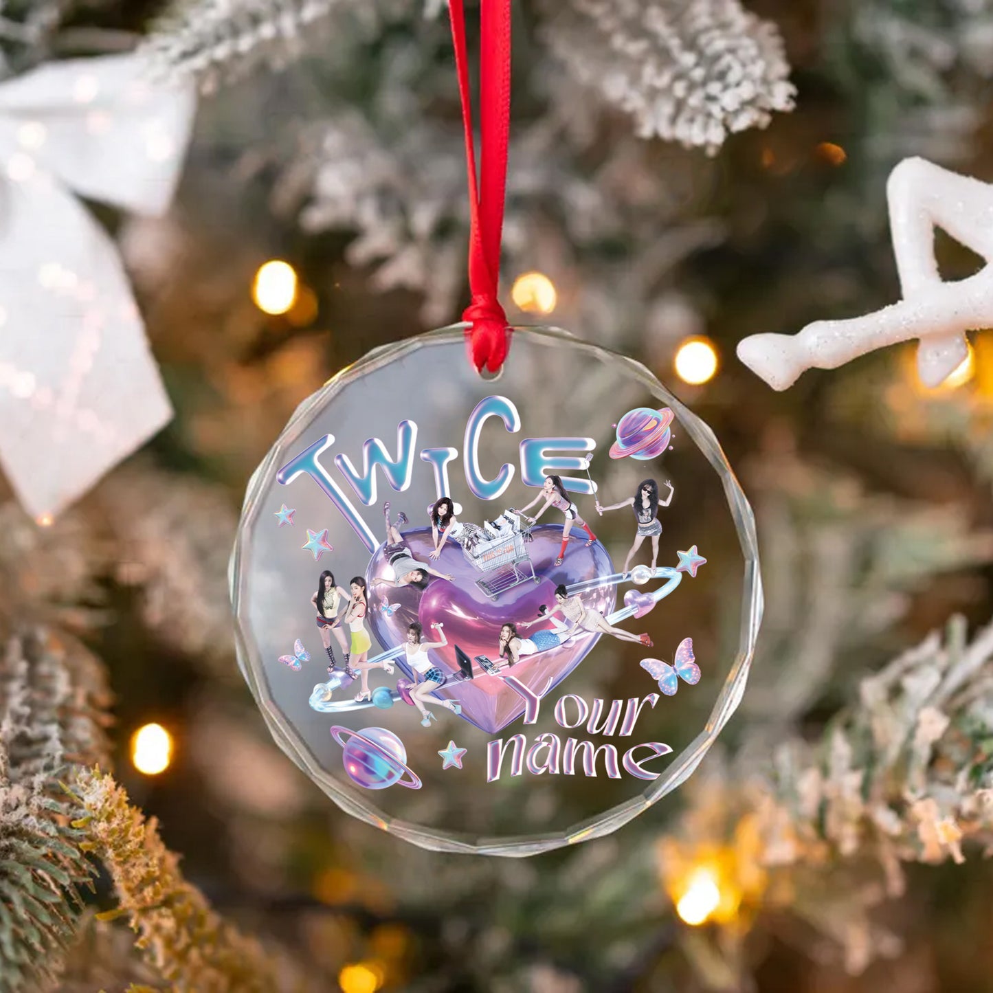 Personalized TWICE Ornament, Twice Kpop Ornament, Best Gift For Once