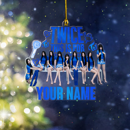 Personalized TWICE This Is For Ornament, TWICE 10th Anniversary Merch