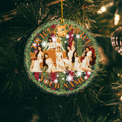 TWICE Christmas Ornament, Personalized KPOP Gift For Once, Twice Keepsake
