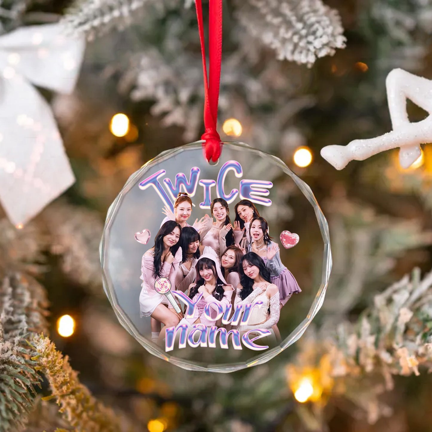 Personalized TWICE Ornament, Graphic Kpop Twice Ornament For Once