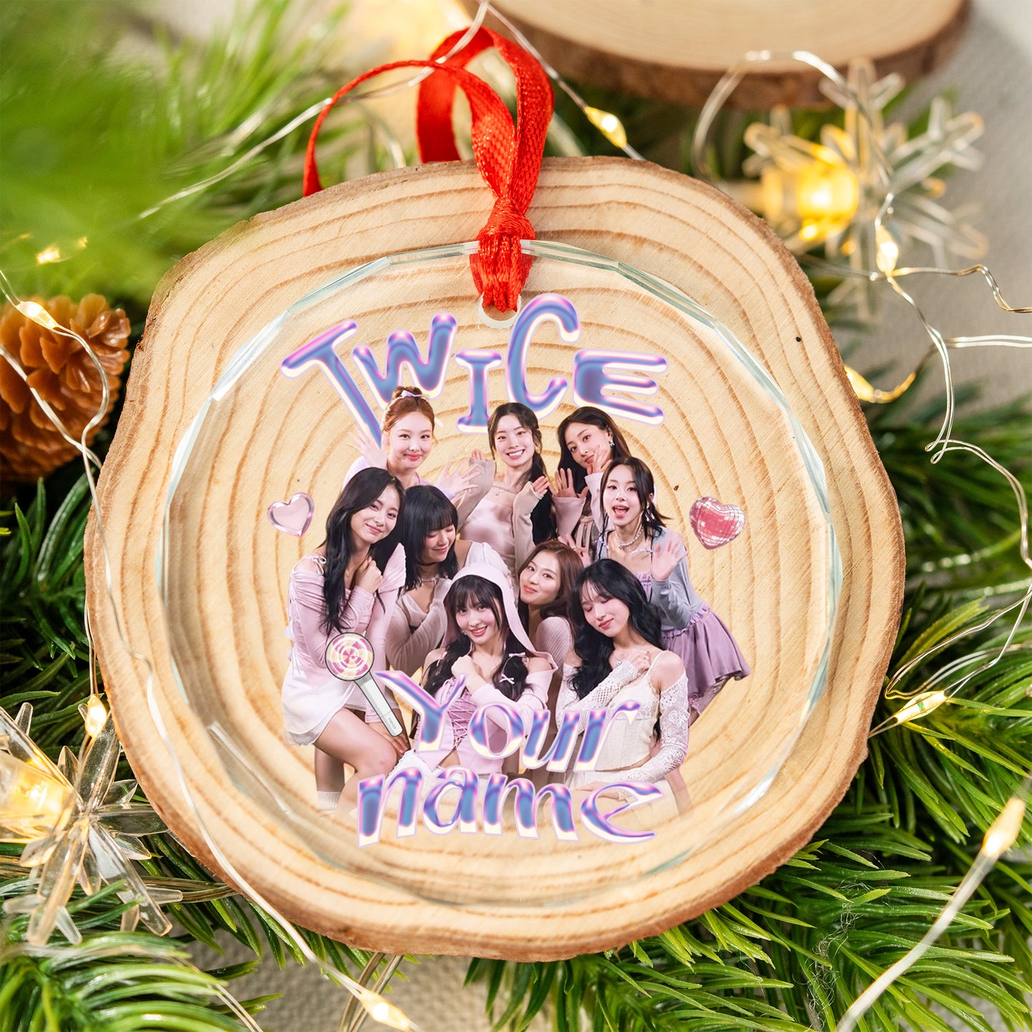 Personalized TWICE Ornament, Graphic Kpop Twice Ornament For Once