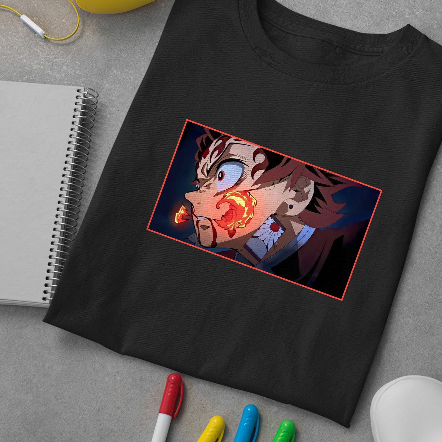 Tanjiro Fire Breathing | Demon Slayer: Kimetsu no Yaiba Premium Unisex T-Shirt