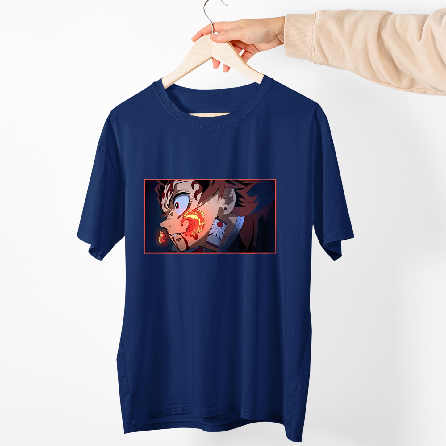 Tanjiro Fire Breathing | Demon Slayer: Kimetsu no Yaiba Premium Unisex T-Shirt