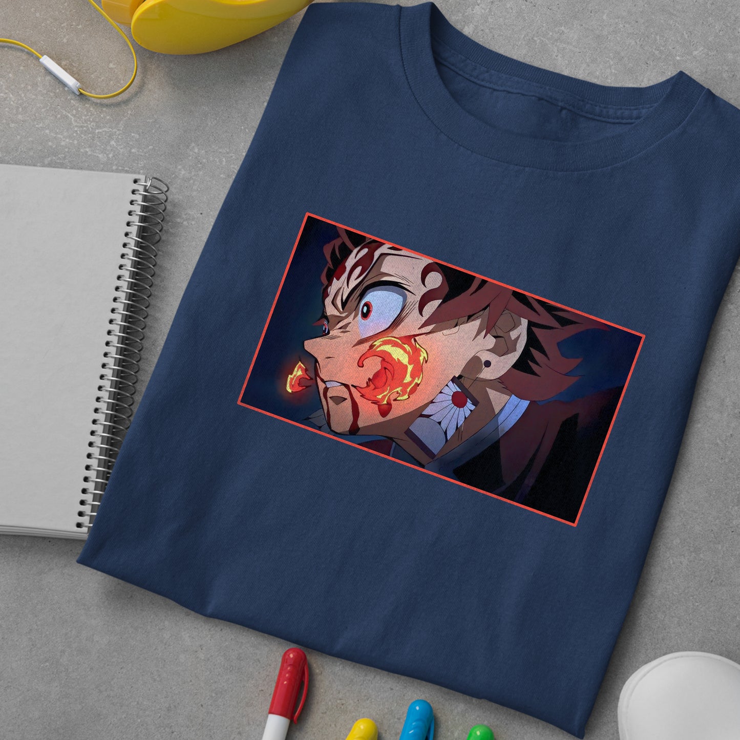 Tanjiro Fire Breathing | Demon Slayer: Kimetsu no Yaiba Premium Unisex T-Shirt