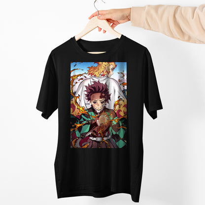 Tanjiro & Rengoku | Demon Slayer: Kimetsu no Yaiba Premium Unisex T-Shirt