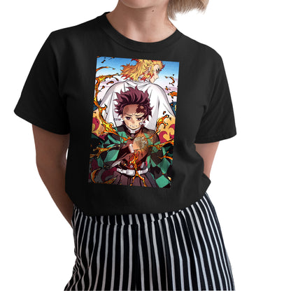 Tanjiro & Rengoku | Demon Slayer: Kimetsu no Yaiba Premium Unisex T-Shirt