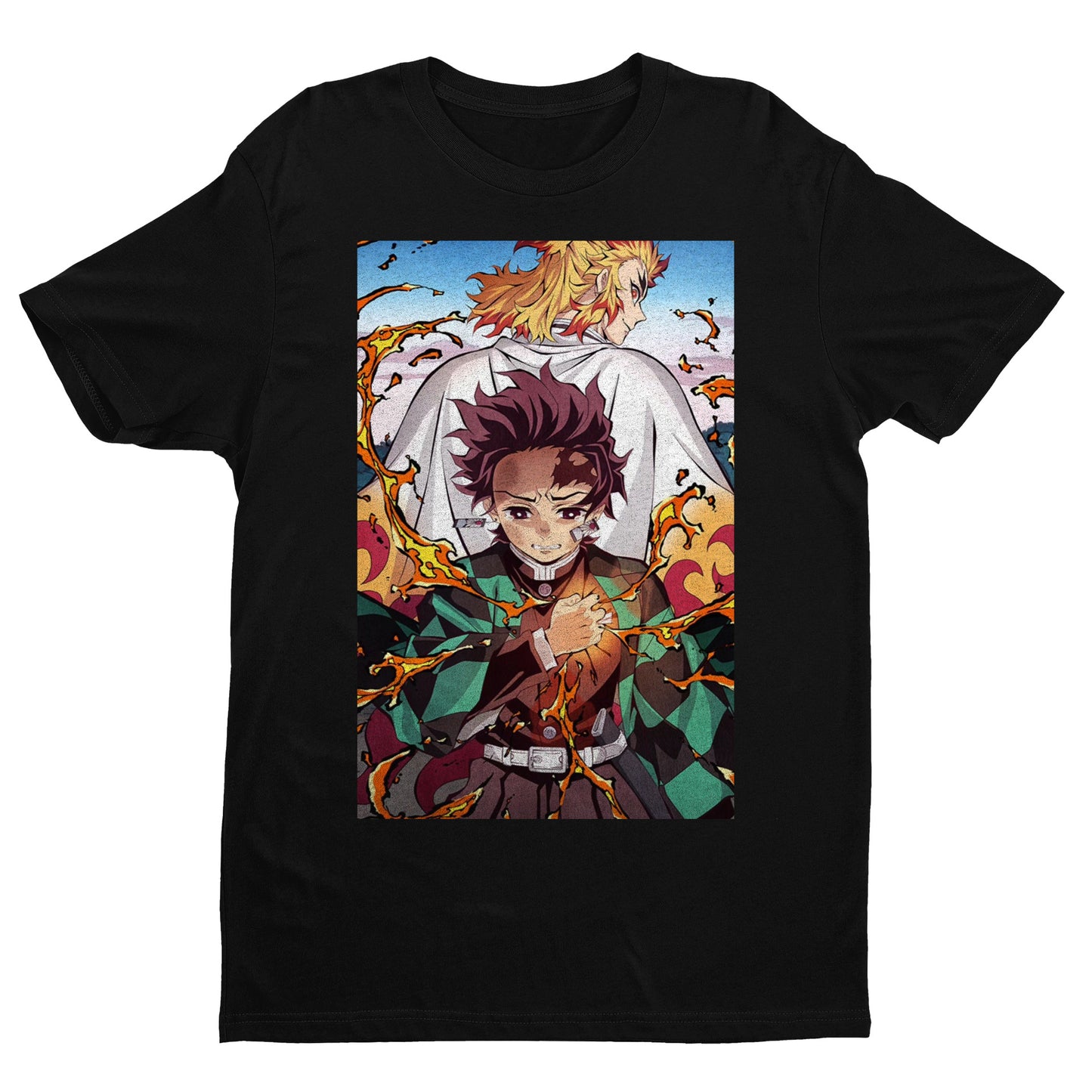 Tanjiro & Rengoku | Demon Slayer: Kimetsu no Yaiba Premium Unisex T-Shirt