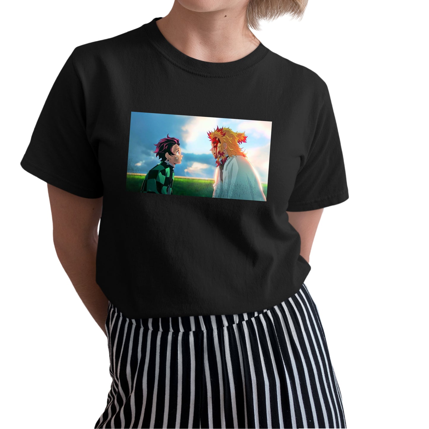 Tanjito & Rengoku Sunrise Moment | Demon Slayer: Kimetsu no Yaiba Premium Unisex T-Shirt