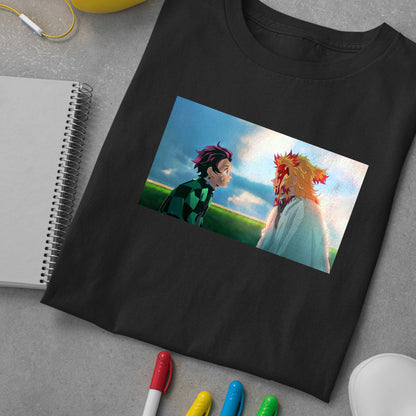 Tanjito & Rengoku Sunrise Moment | Demon Slayer: Kimetsu no Yaiba Premium Unisex T-Shirt