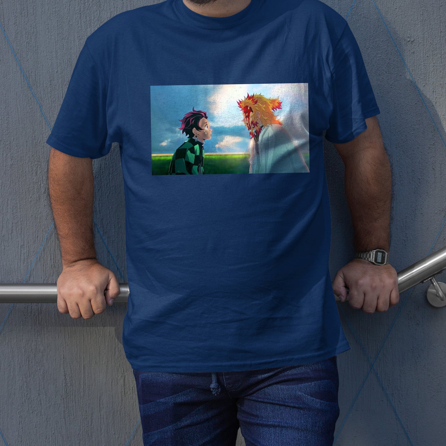 Tanjito & Rengoku Sunrise Moment | Demon Slayer: Kimetsu no Yaiba Premium Unisex T-Shirt