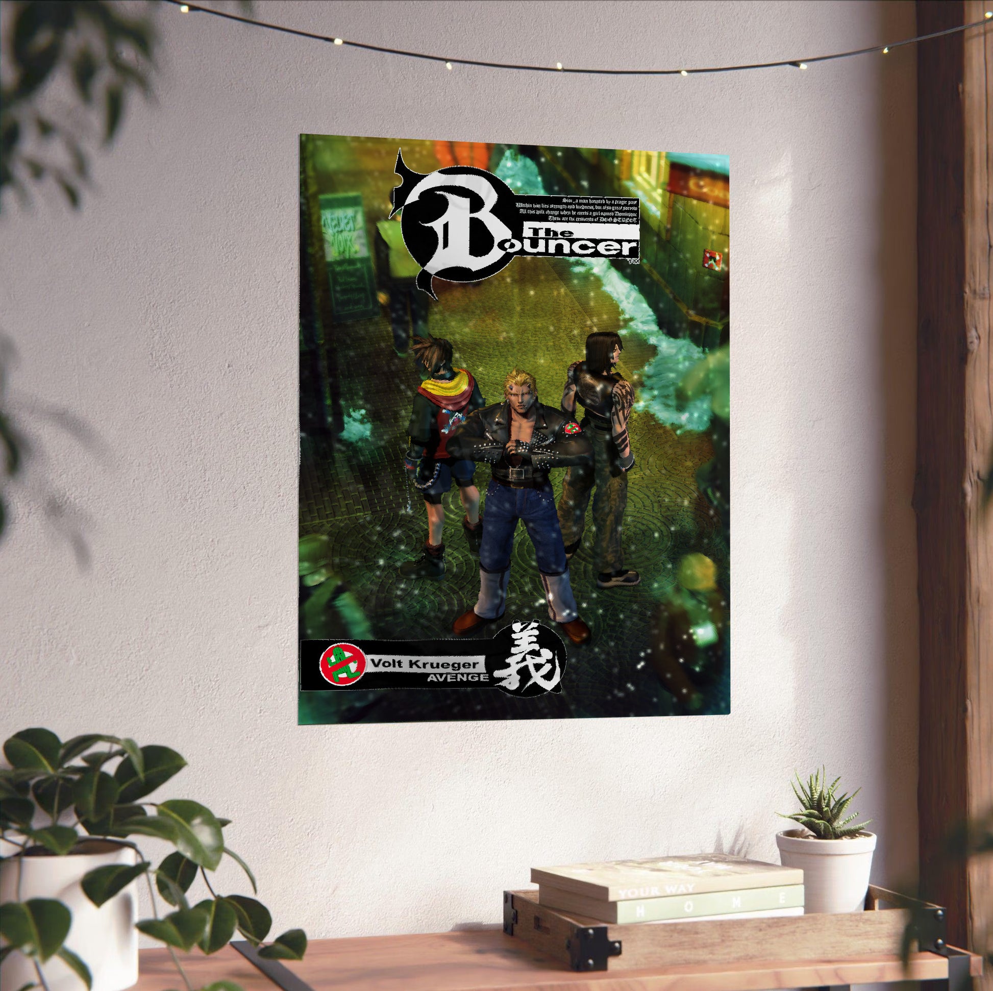 The Bouncer Volt Krueger poster close-up print detail